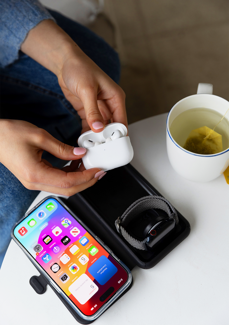 Caricabatterie Wireless MagTravel Qi2.0 3-in-1