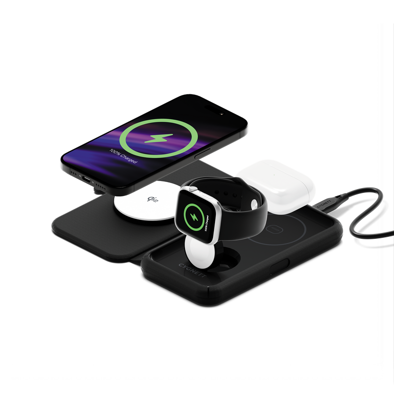 Caricabatterie Wireless MagTravel Qi2.0 3-in-1