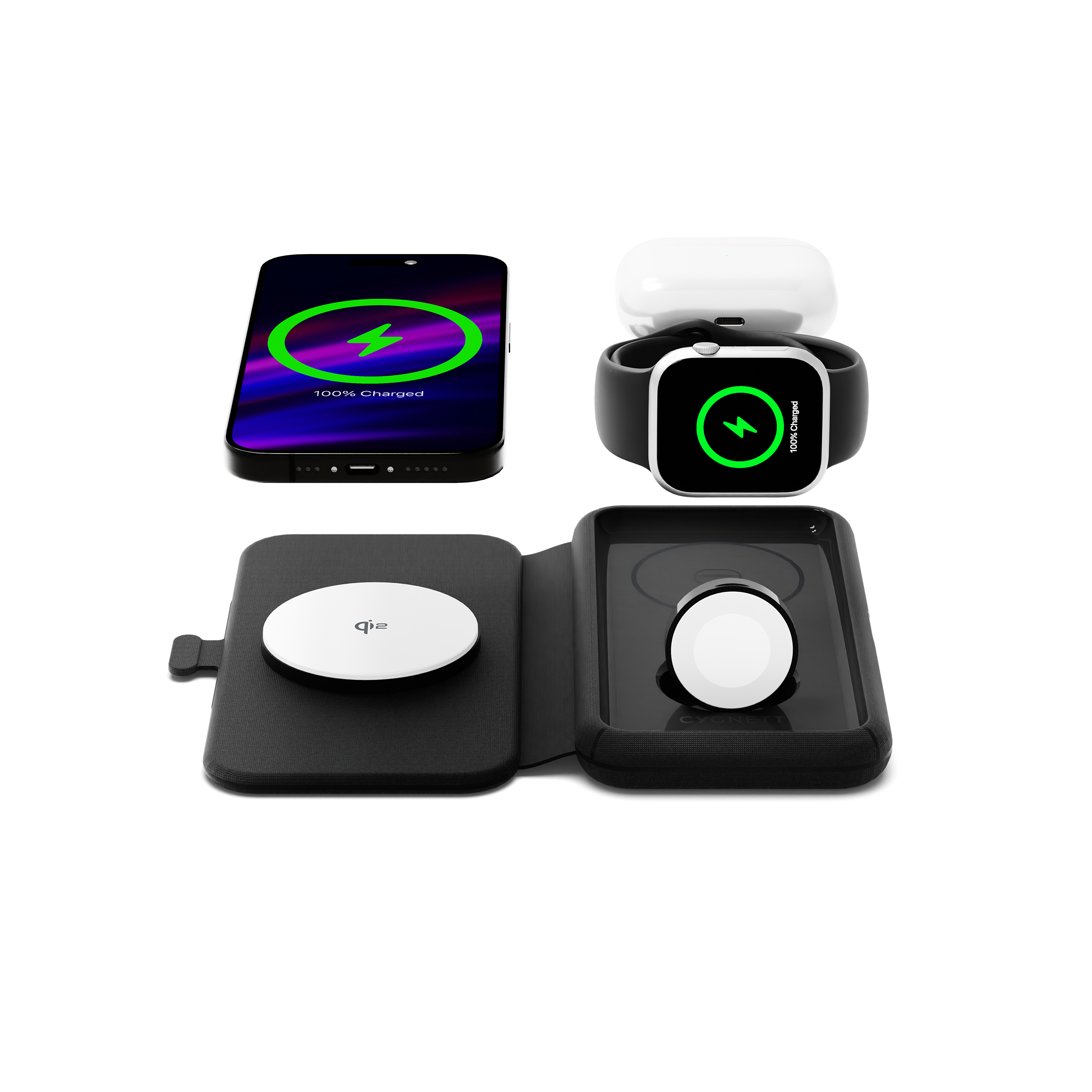 Caricabatterie Wireless MagTravel Qi2.0 3-in-1