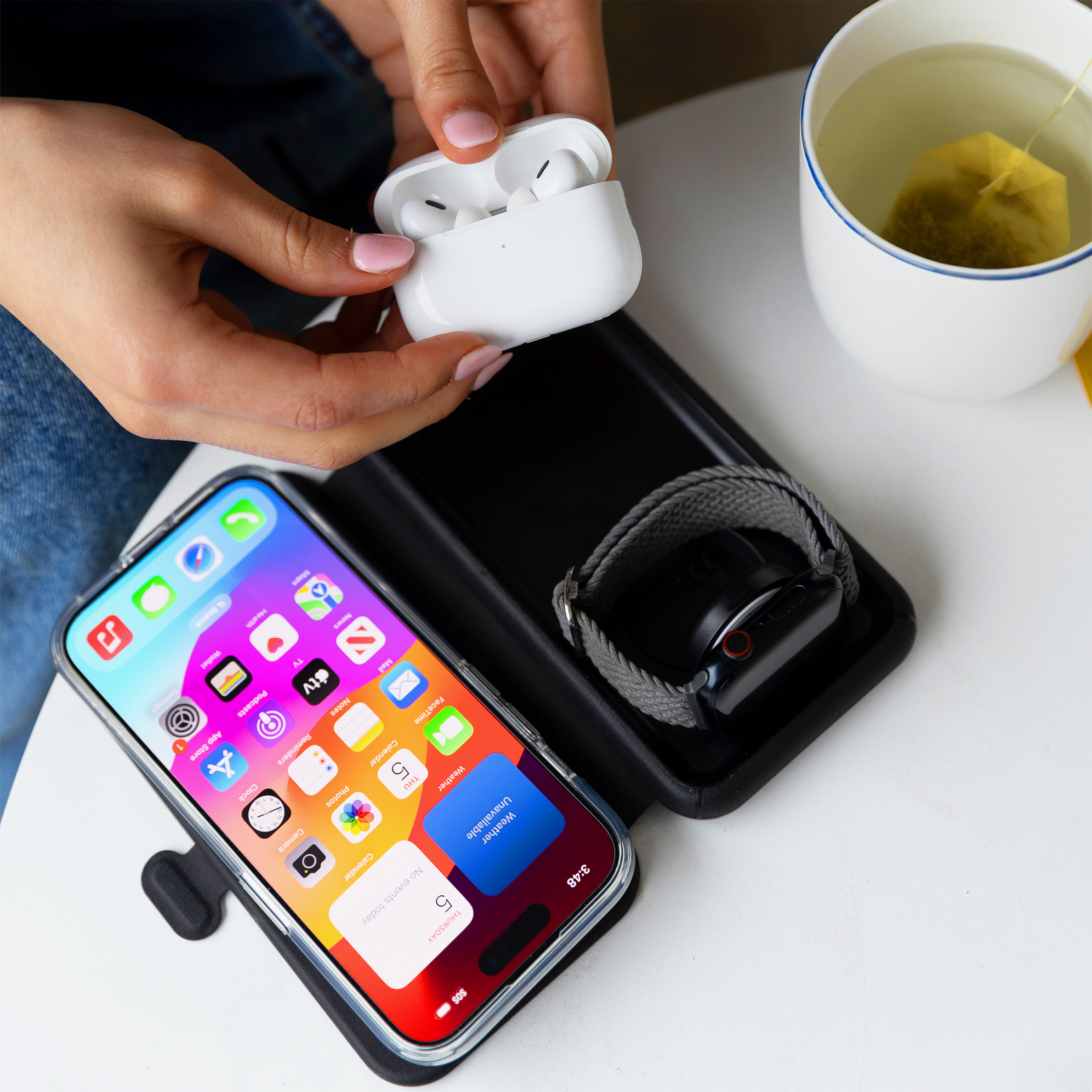 Caricabatterie Wireless MagTravel Qi2.0 3-in-1