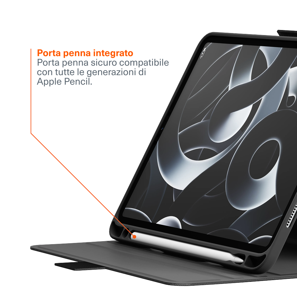 Custodia protettiva per iPad Air 13 M2 iPad Pro 12.9 (Gen 1-5) - Nera