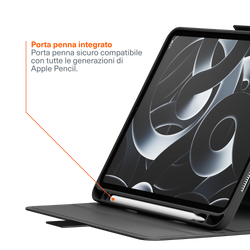 Custodia protettiva per iPad Air 13 M2 iPad Pro 12.9 (Gen 1-5) - Nera