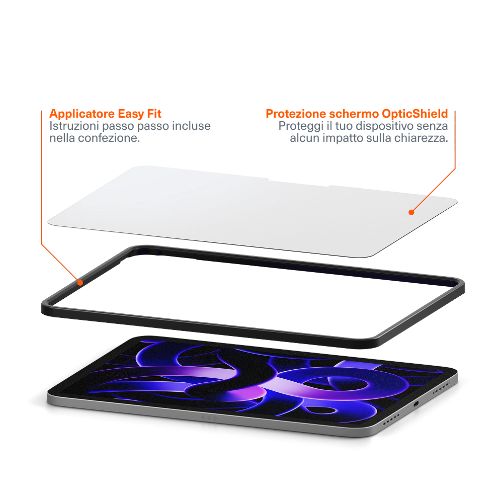 Proteggi schermo in vetro per iPad Air 11 (M2, 6a generazione)