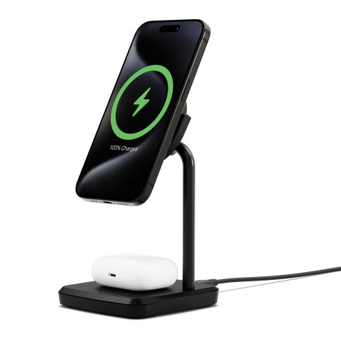 Caricabatteria Magnetica Wireless  2-in-1 - Nero