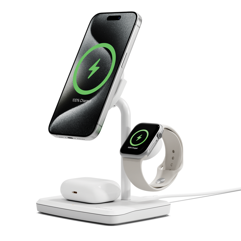 Caricabatterie wireless magnetico 3-in-1 Qi2.0