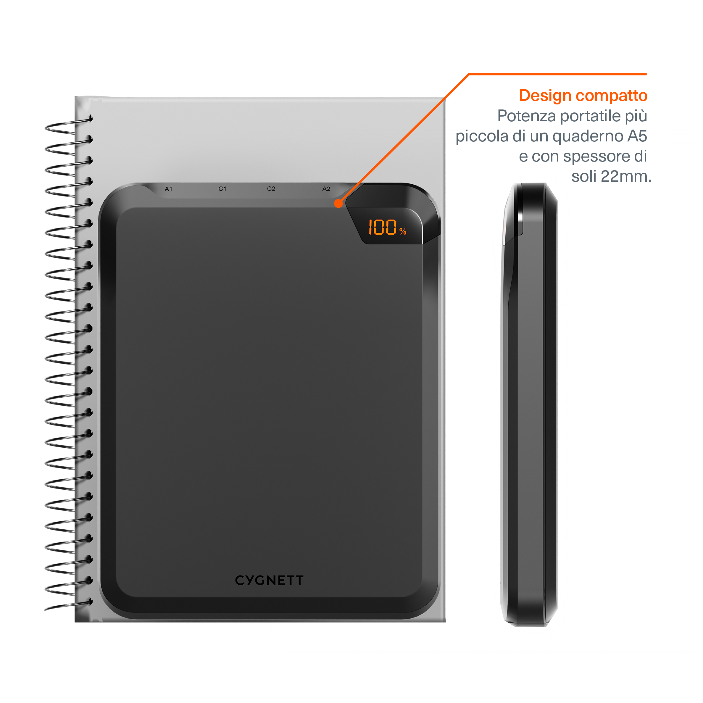 Power Bank per Laptop 100W 25K + Supporto