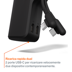 Power Bank 5K + Cavo USB-C Combo