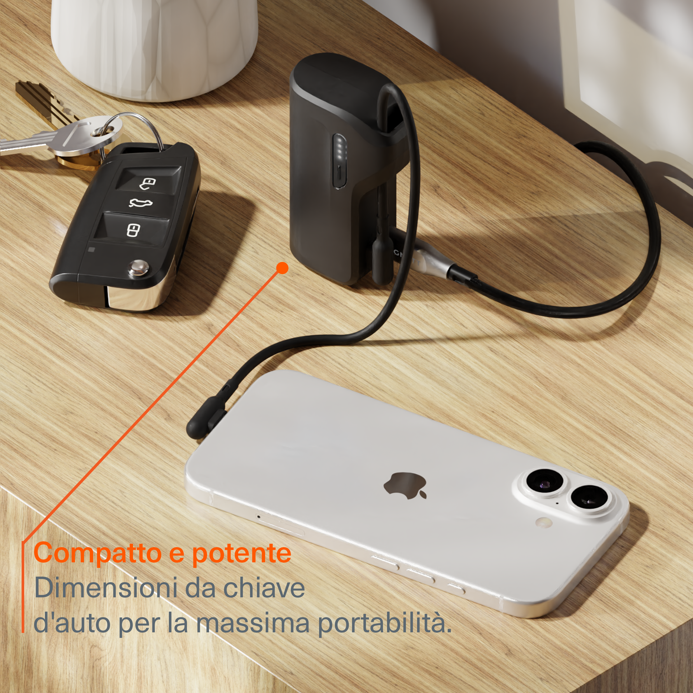 Power Bank 5K + Cavo USB-C Combo