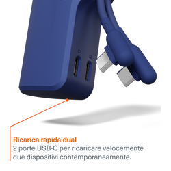 Power Bank 5K + Cavo USB-C Combo