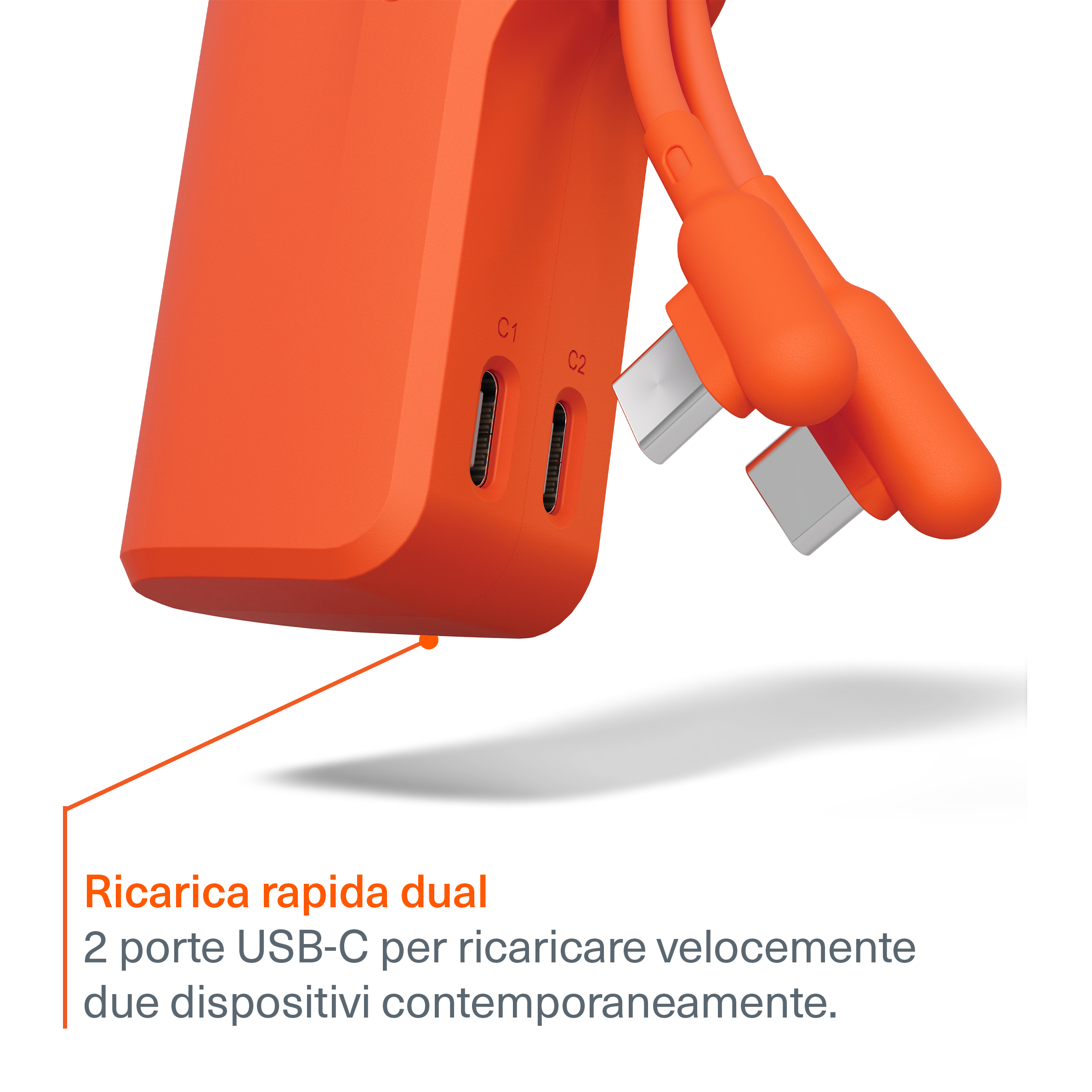 Power Bank 5K + Cavo USB-C Combo