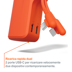 Power Bank 5K + Cavo USB-C Combo