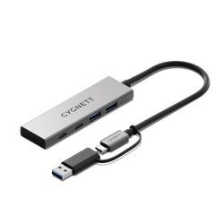 Hub USB-C a USB-C e USB-A 4 in 1