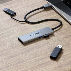 Hub USB-C a USB-C e USB-A 4 in 1