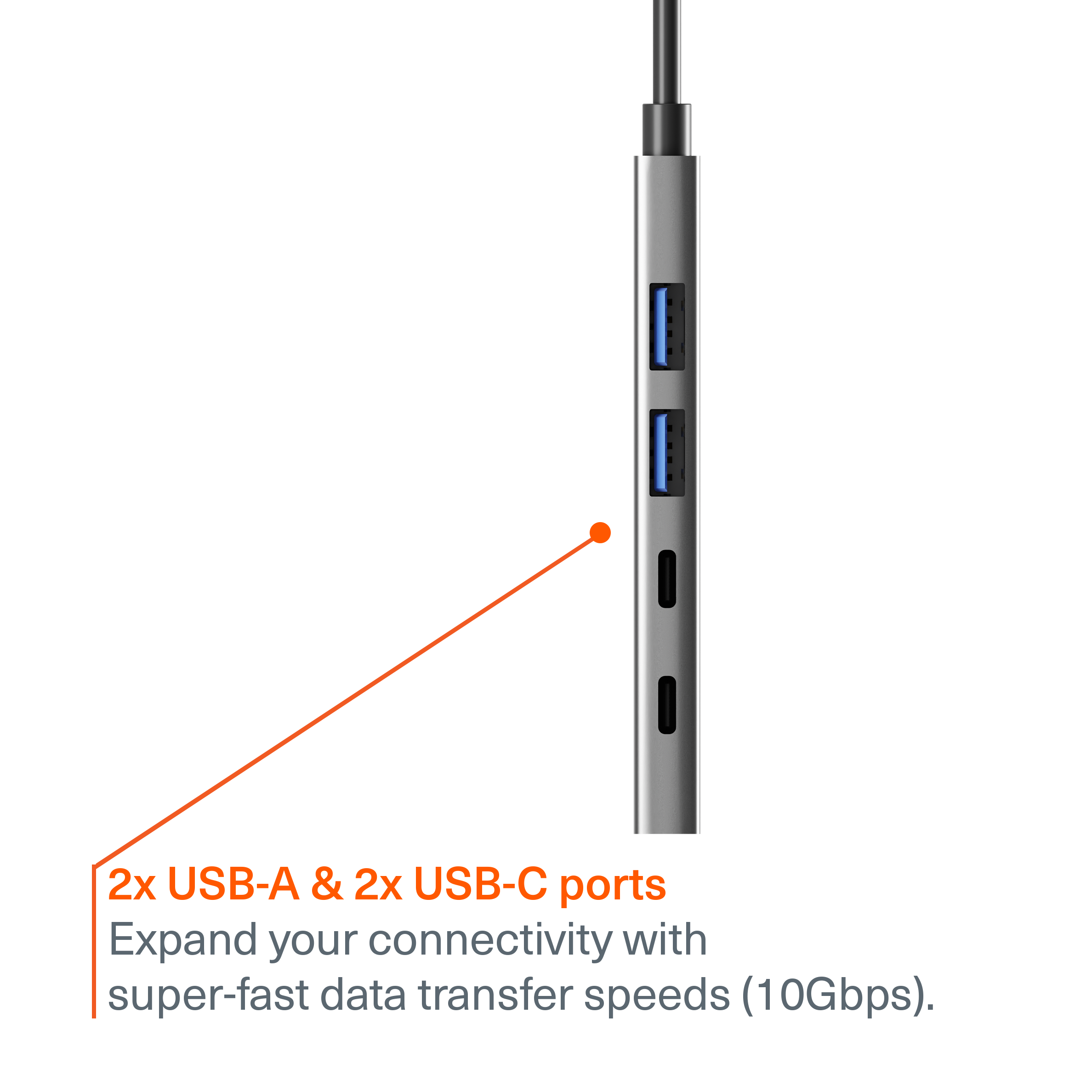 Hub USB-C a USB-C e USB-A 4 in 1