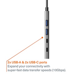 Hub USB-C a USB-C e USB-A 4 in 1
