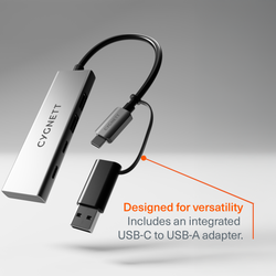 Hub USB-C a USB-C e USB-A 4 in 1