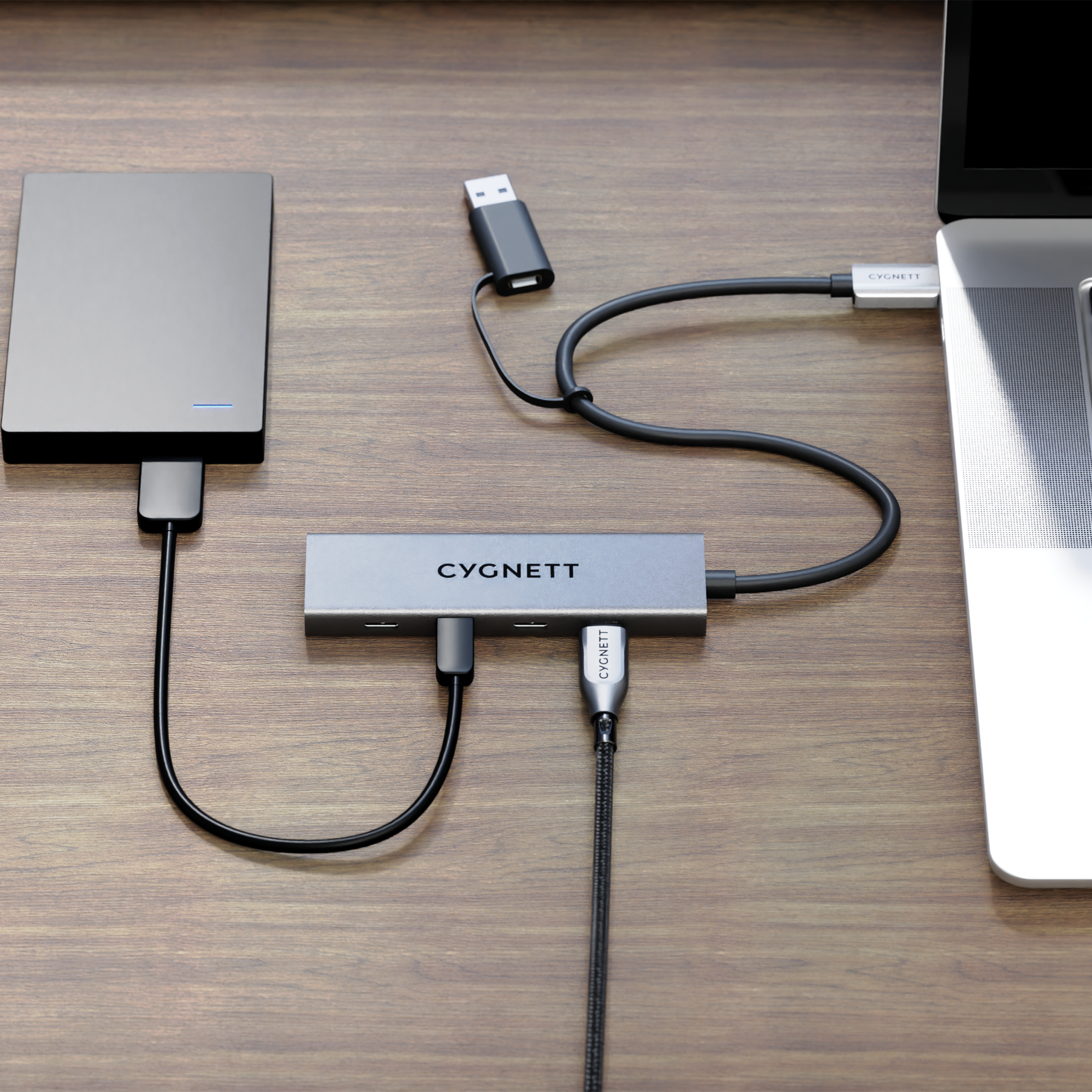 Hub USB-C a USB-C 4-in-1