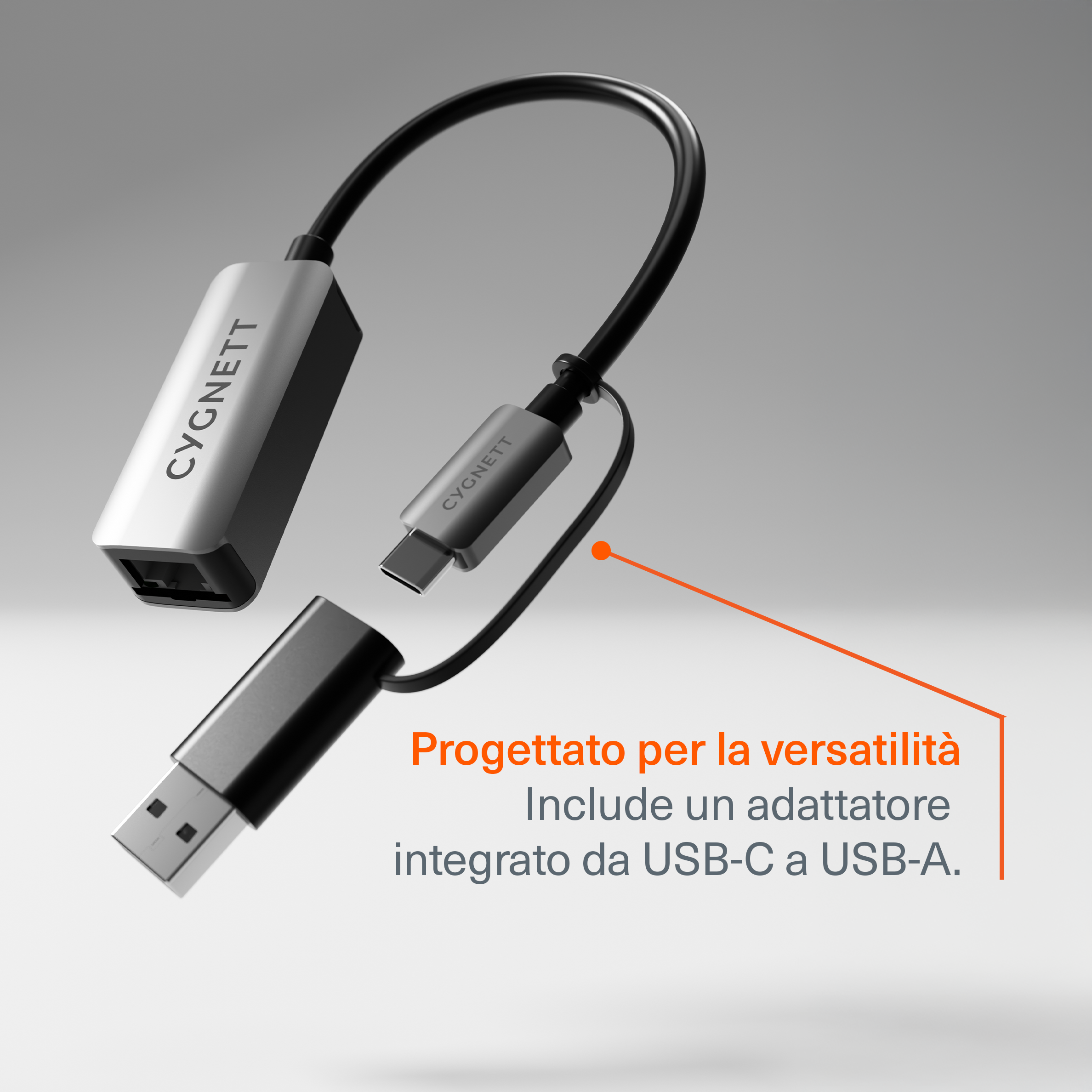 Adattatore Ethernet da USB-C a 2,5 Gbps