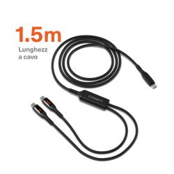 Cavo Split LED da USB-C a Doppia USB-C 140W