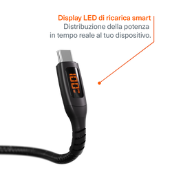 Cavo LED da USB-C a USB-C 100W - 1M