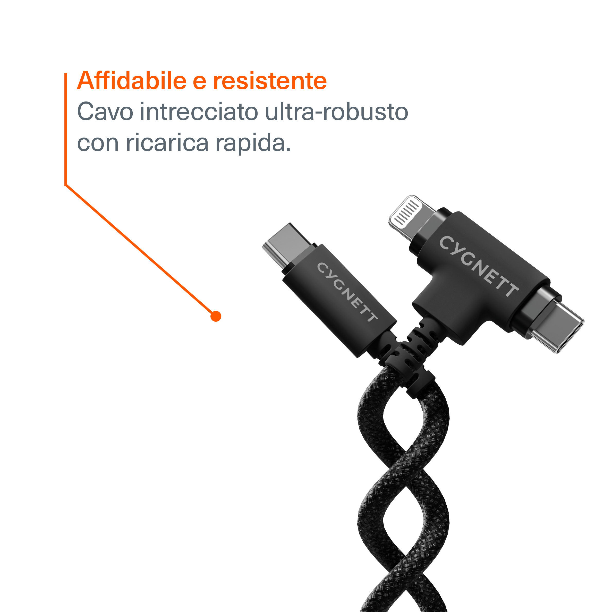 Cavo USB-C a 2-in-1 60W - 1M