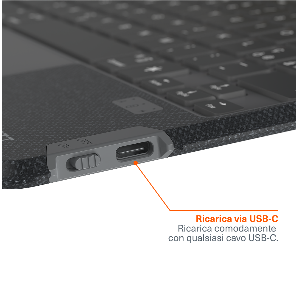 Cover con tastiera wireless magnetica Per iPad A16 da 11”  Per iPad di 10ª generazione