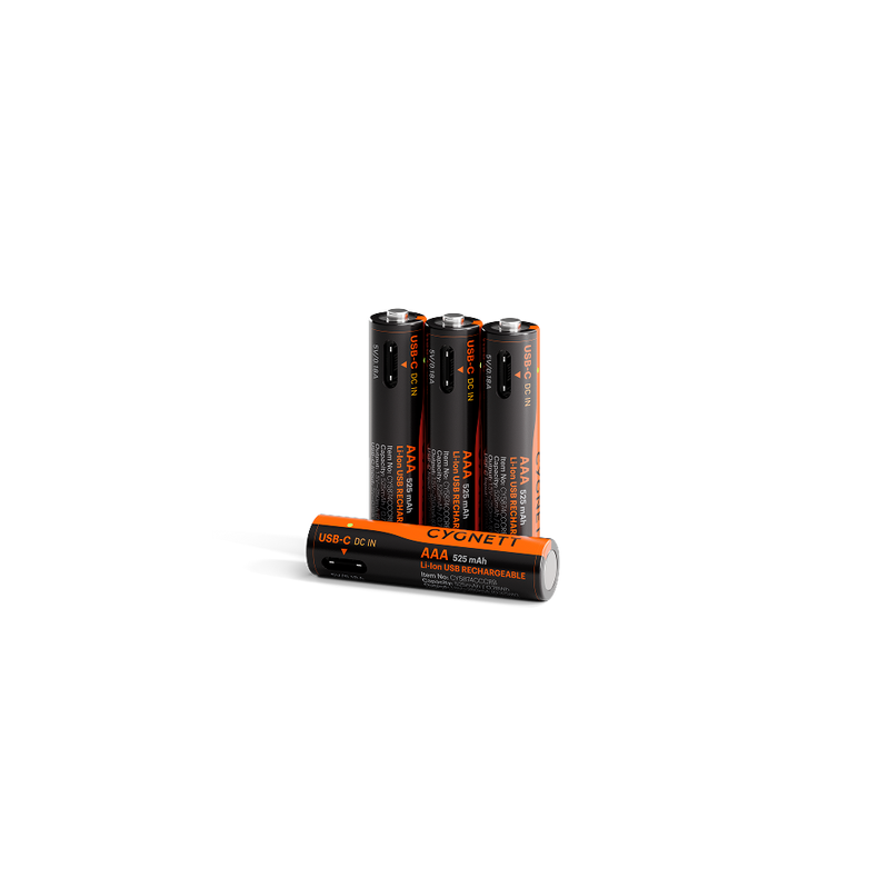 Batteria Li-ion Ricaricabile AAA USB-C (Confezione da 4)