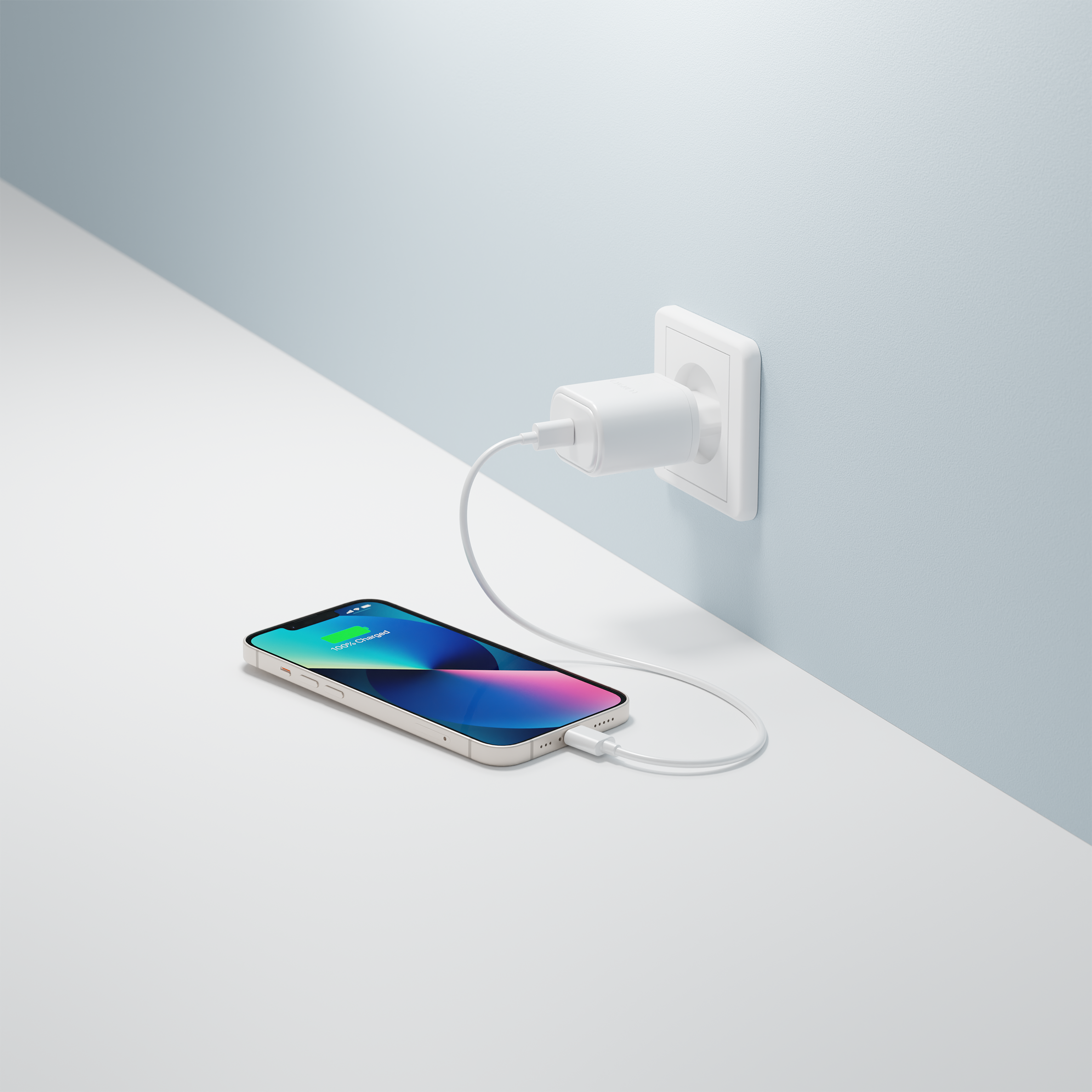 Caricatore da Muro 20W USB-C PD con Doppia Porta
