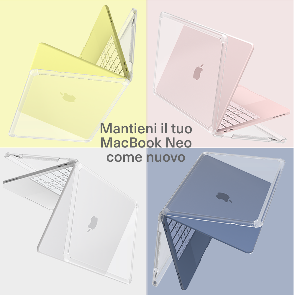 Robusta Custodia Protettiva Trasparente per MacBook Neo