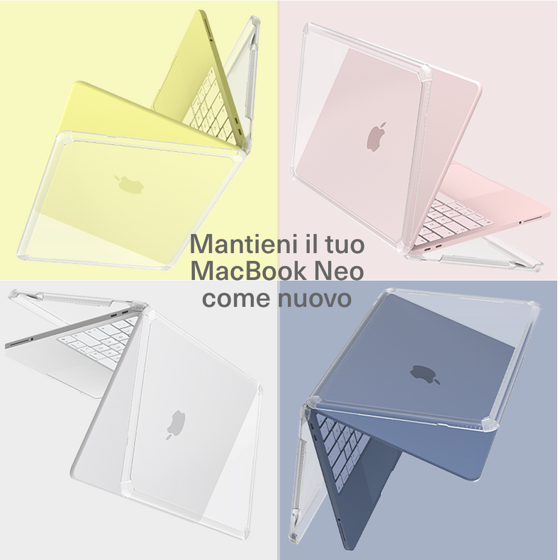 Robusta Custodia Protettiva Trasparente per MacBook Neo