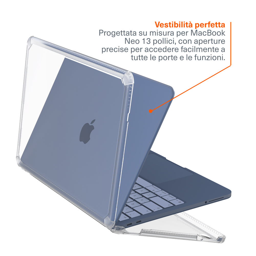 Robusta Custodia Protettiva Trasparente per MacBook Neo