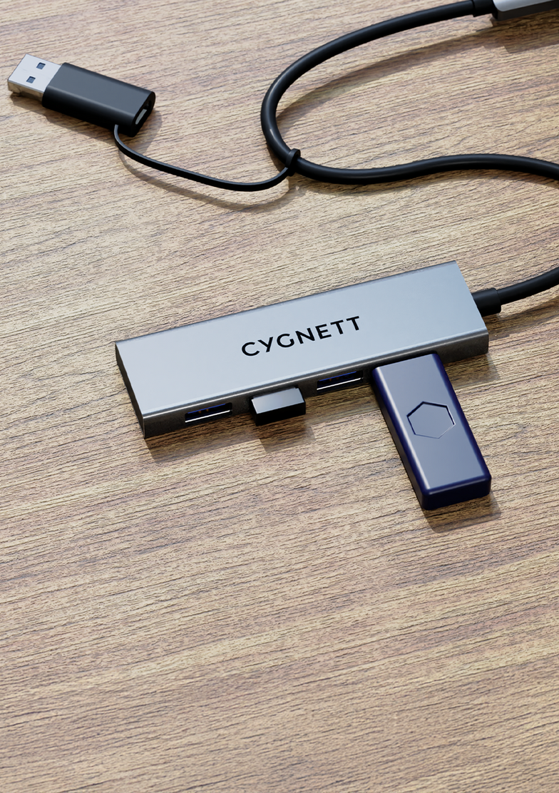 Hub USB-C a USB-A 4 in 1