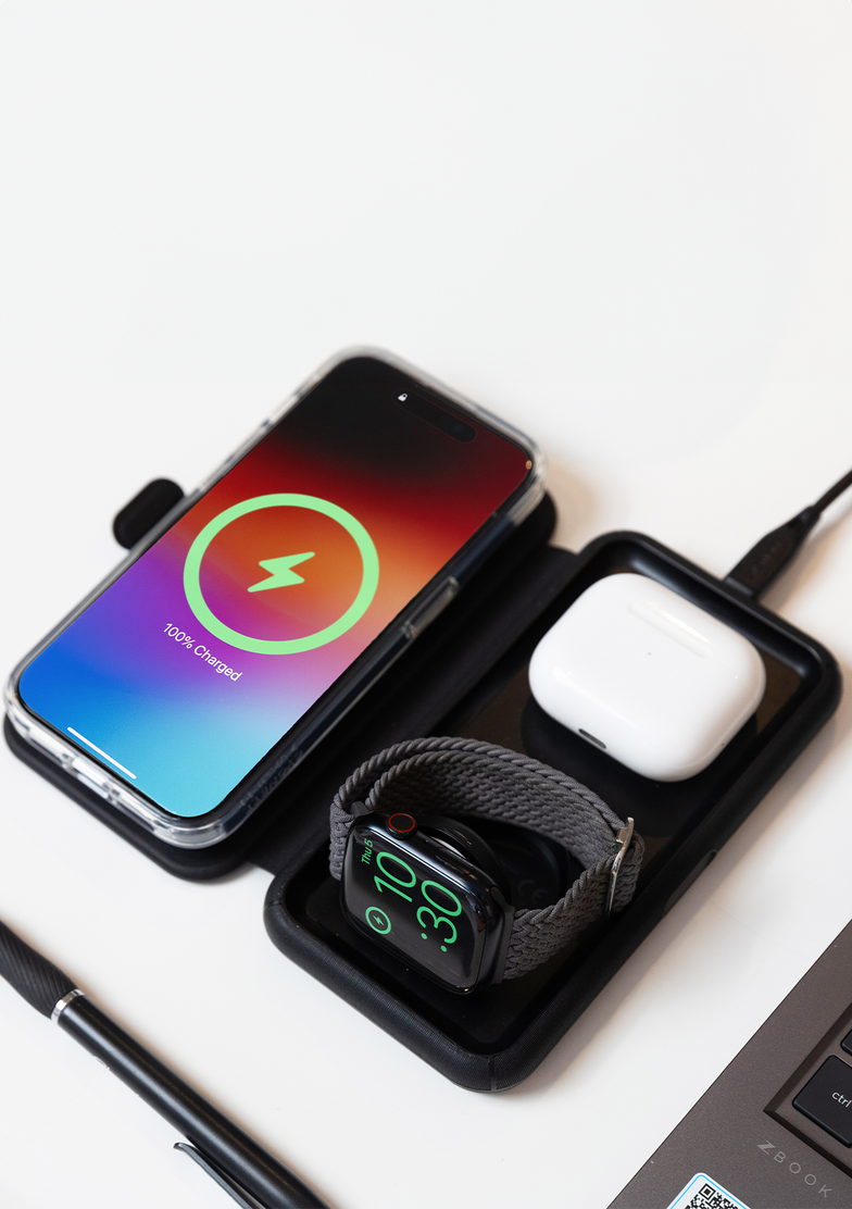 Caricabatterie Wireless MagTravel Qi2.0 3-in-1