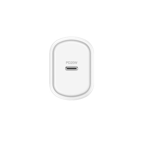 PowerPlus - Caricatore da Muro 20W USB-C PD con Doppia Porta - Bianco