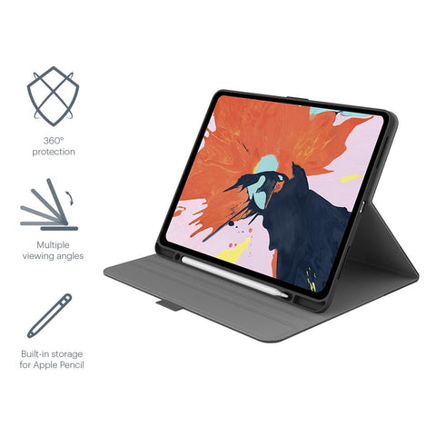 iPad 10.9 & 11 (2020/2018) Case with Apple pencil holder - Grey/ Black - Cygnett (AU)